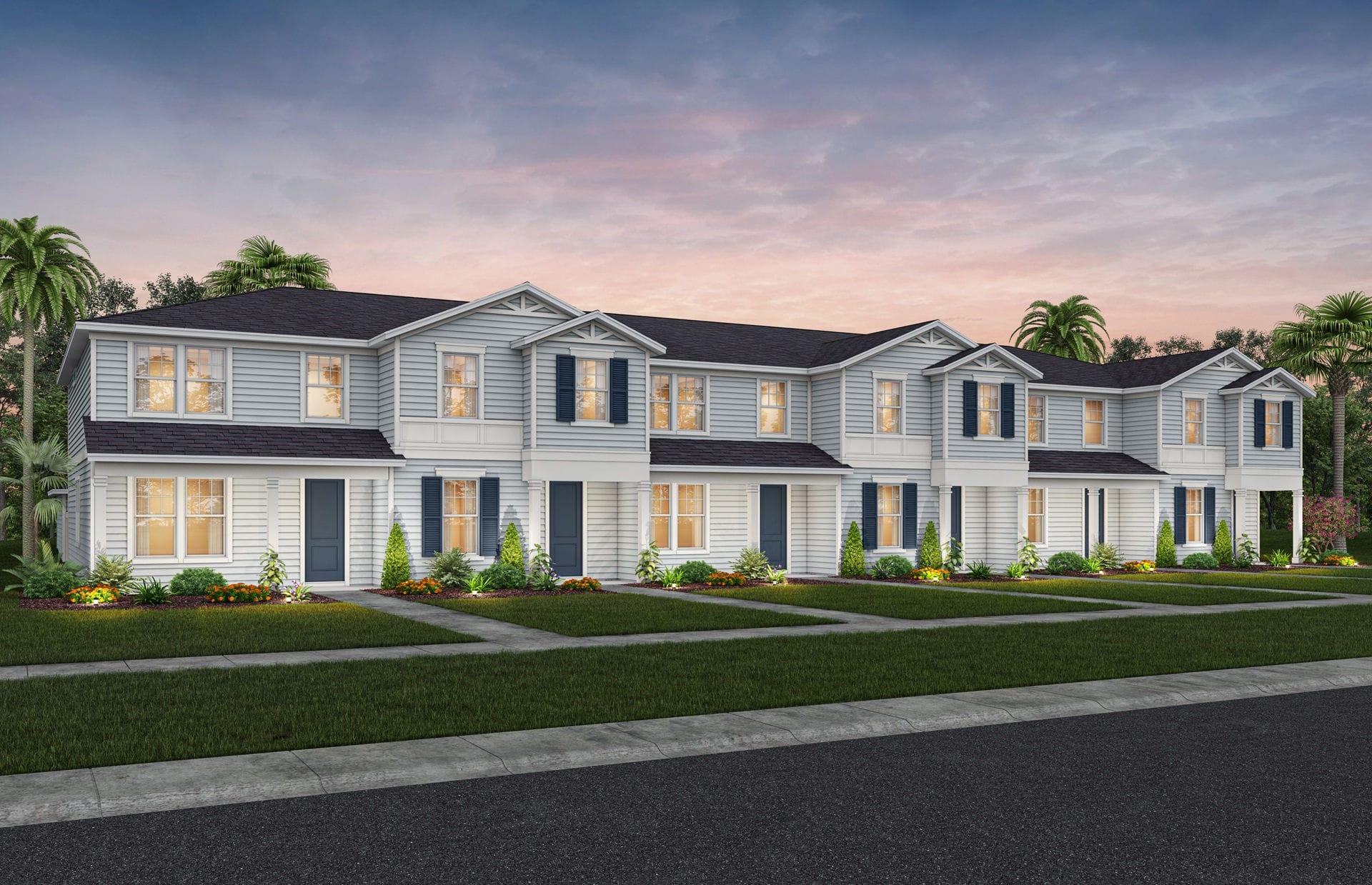 Rendering of Foxtail townhome exteriors