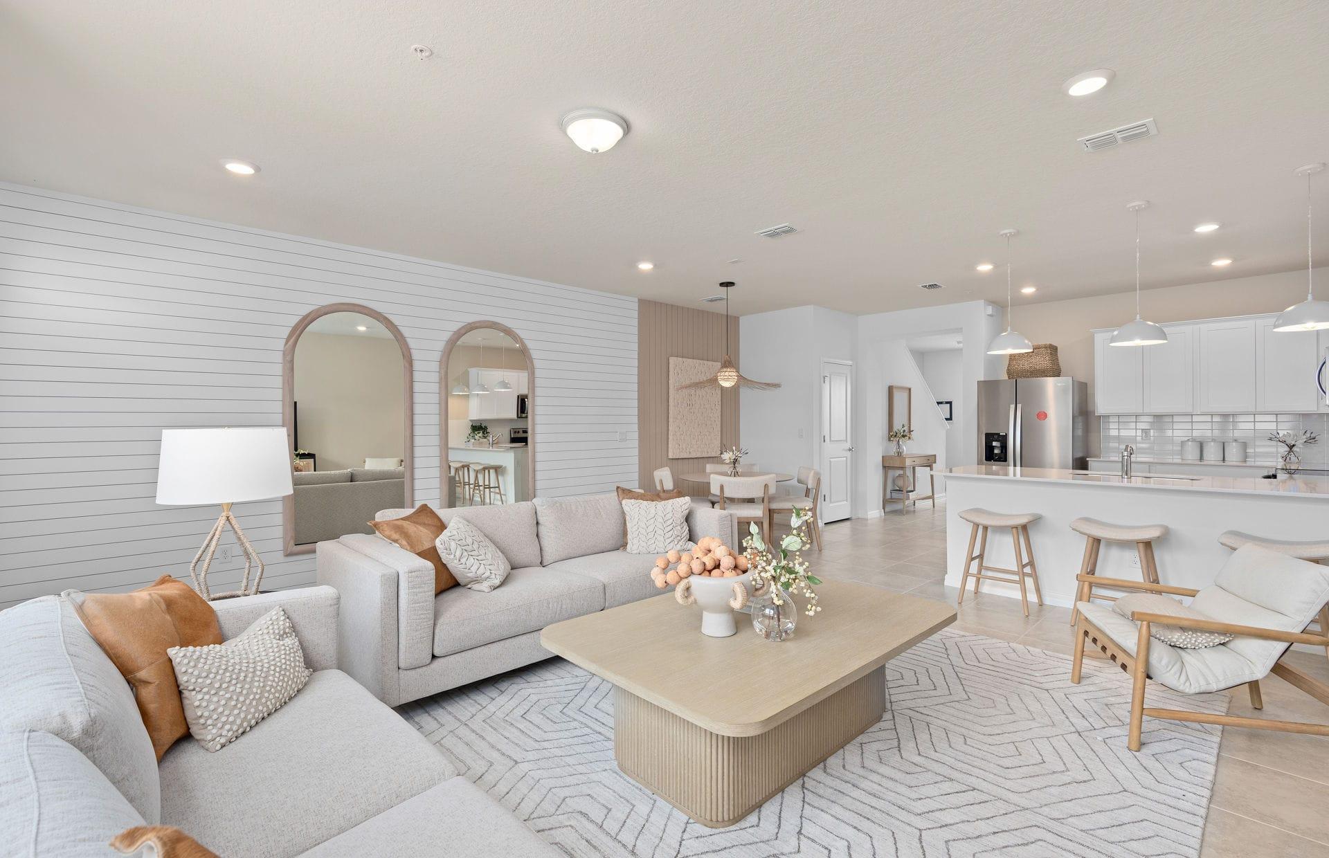 Sala de estar de la townhome Trailwood