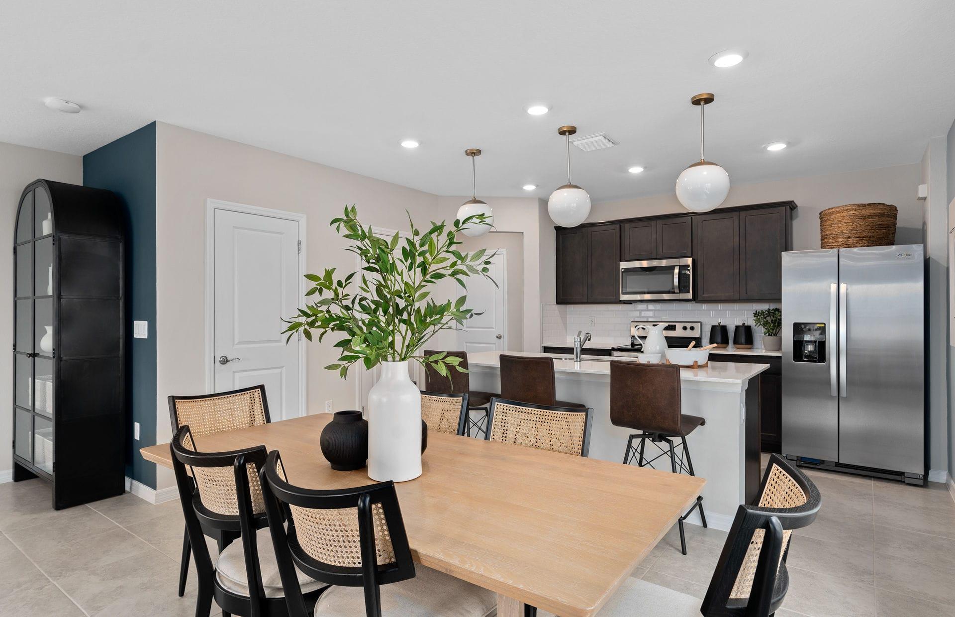 Cocina y comedor de la casa Benton