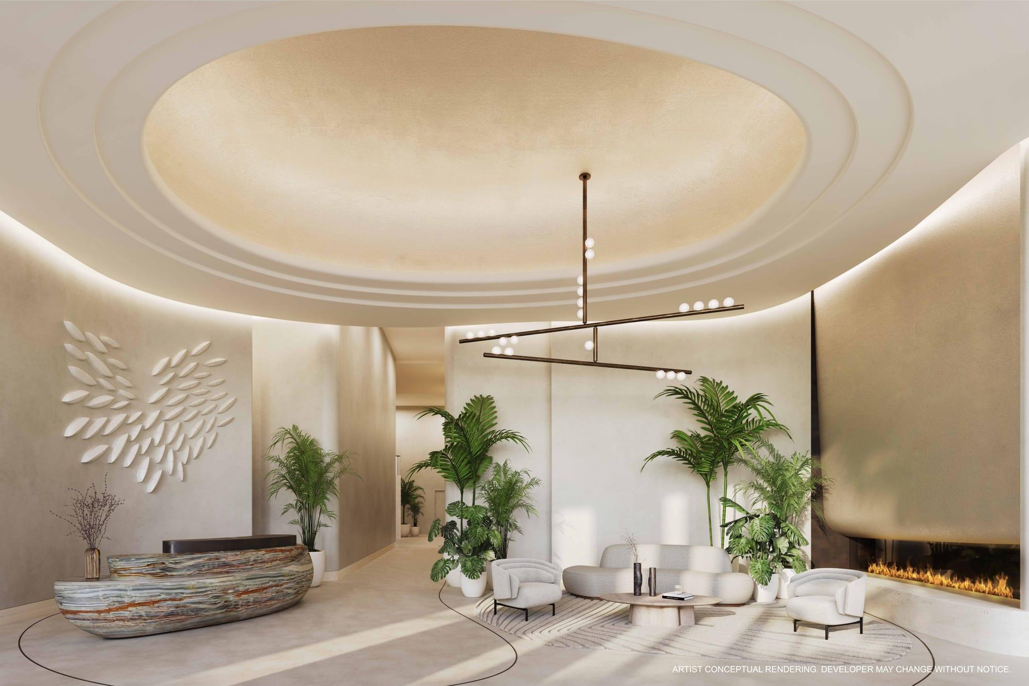 Rendering of the lobby