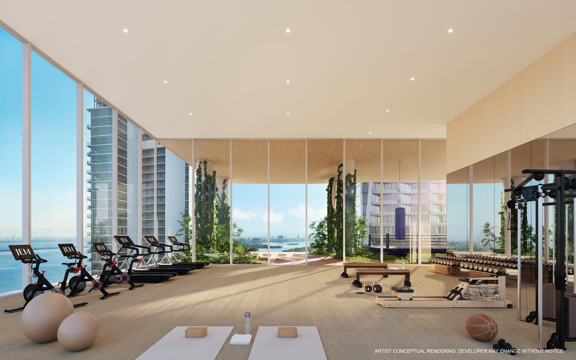 Rendering of the fitness center