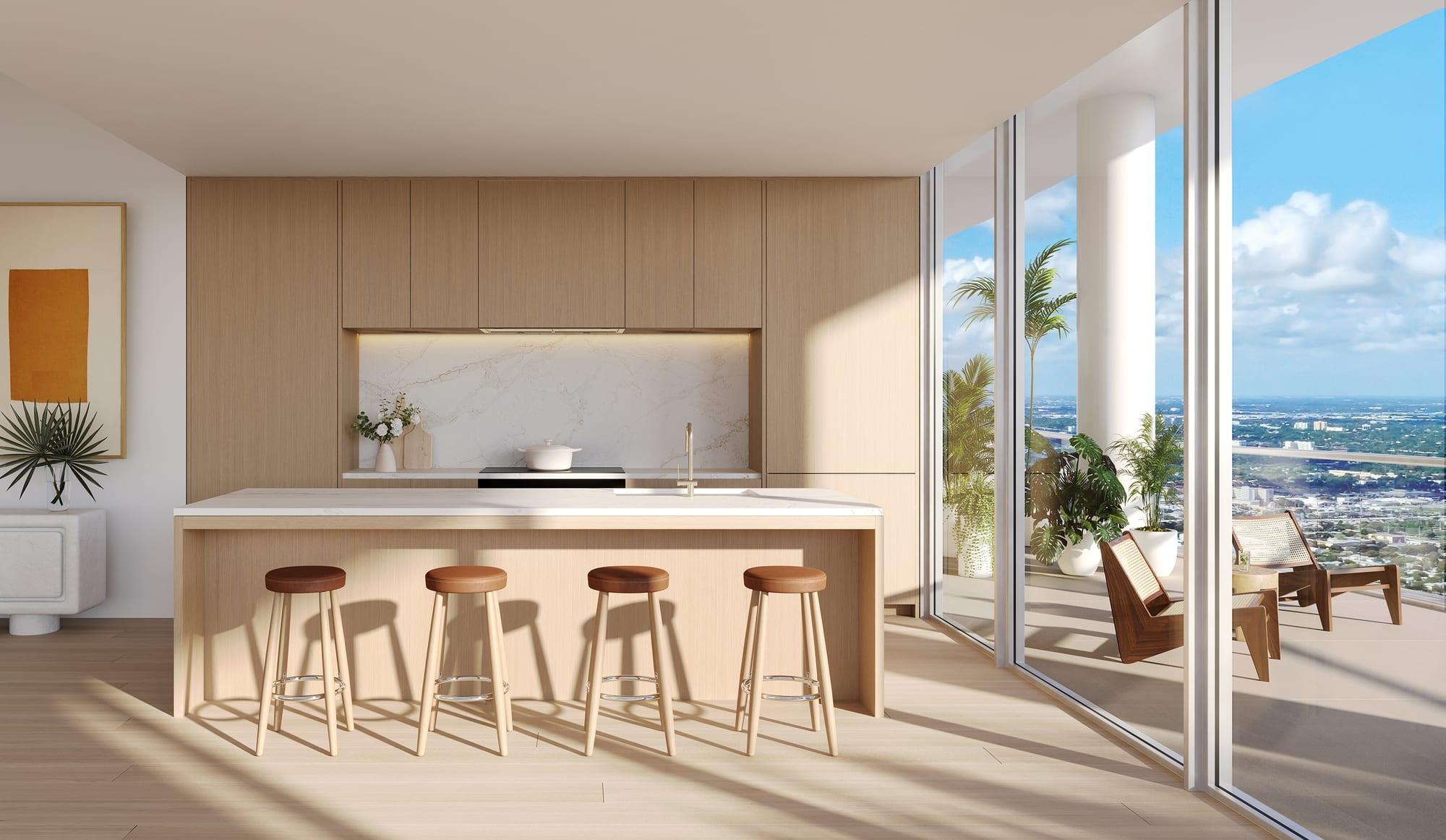Rendering of a residence kitchen