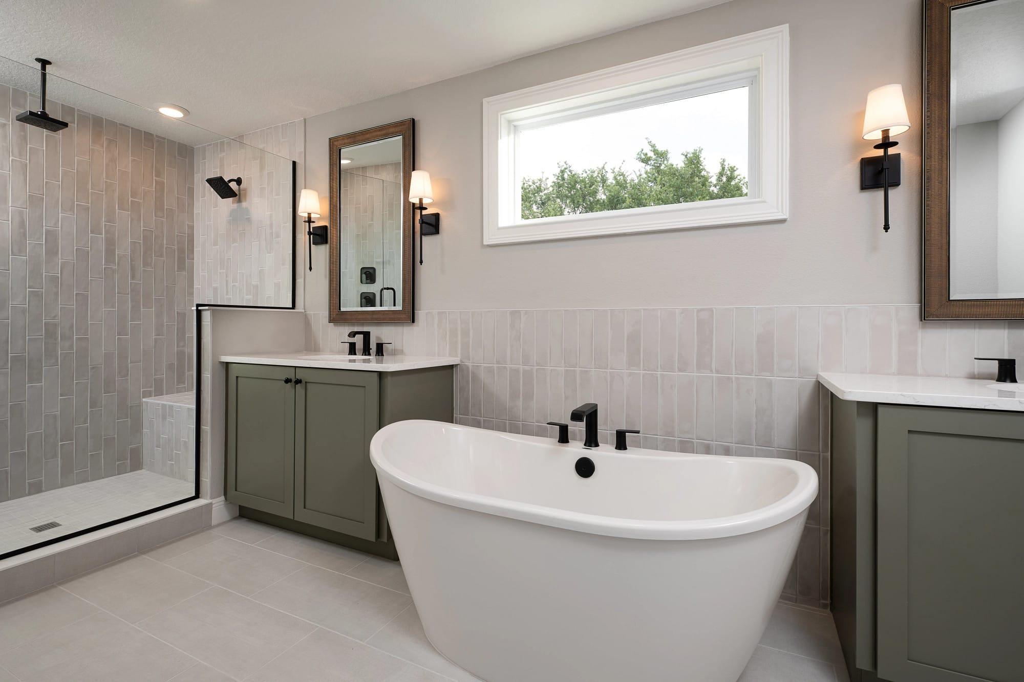 Moseley floor plan primary bath (representative photo)